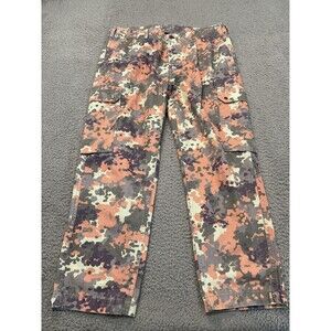...Lost Pants Mens 36x28 Multicolor Camo Cargo 100% Cotton Relaxed Straight Leg